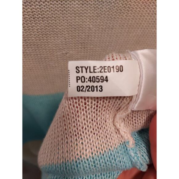 Vineyard Vines Women's Striped Sweater XS Blue White 100% Linen Nautical Preppy - Picture 6 of 10